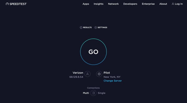 speedtest.net screenshot